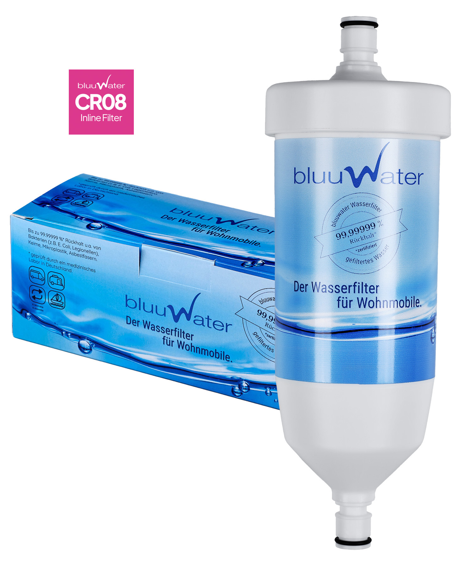 Filtre à eau bluuwater CR08 pour caravanes, camping-cars et bateaux